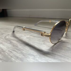 Gold and Platinum Stainless Steel Cartier Sunglasses (Heavy)